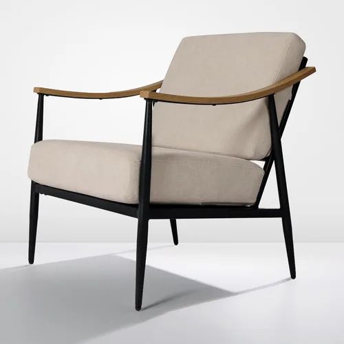 Vista 4 de RNKSFX - Silla con acentos modernos para sala de estar/dormitorio, silla de mediados de siglo con brazos, silla decorativa tapizada para oficina