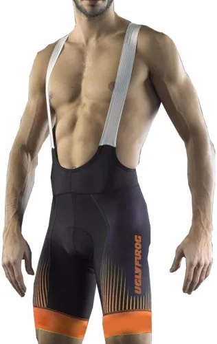 Vista 49 de UGLY FROG Designs - Pantalones cortos de ciclismo con pantalones cortos con peto, pantalones cortos de ciclismo Pro/BIP, acolchado 3D Coolmax