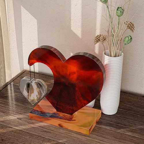 Vista 5 de 2 moldes de resina para marco de fotos, moldes de silicona grandes para resina epoxi, marco de fotos en forma de corazón, molde de resina