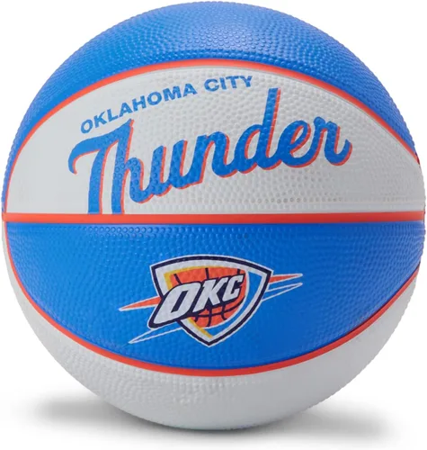 Vista 6 de Wilson NBA Team Retro Mini Balones de Baloncesto - Tamaño Mini - 3" Denver Nuggets