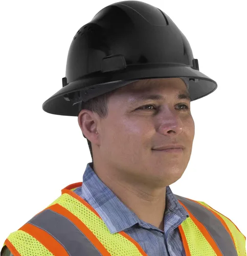 Vista 5 de EPP Por JORESTECH - Casco de Seguridad de Ala Completa Estilo HDPE con Suspensión de Trinquete Ajustable Para Trabajo, Hogar, y Protección General