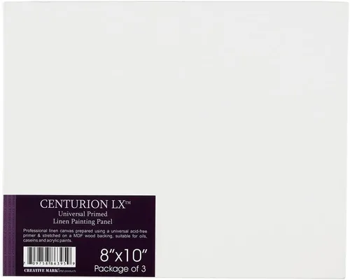 Vista 8 de Centurion All-Media - Paneles de lino imprimado – Paquete múltiple pequeño de 9 a 11 oz tableros de lienzo imprimados universales para pintar