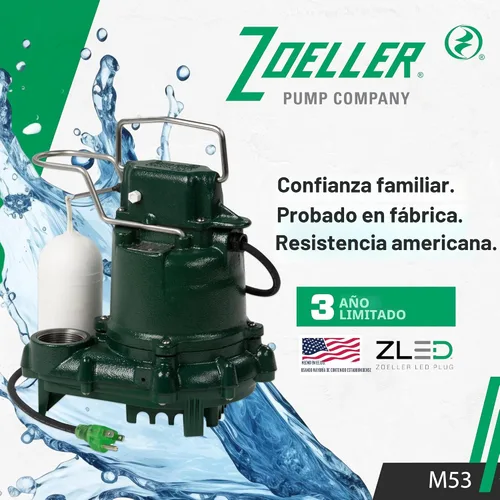 Vista 7 de Zoeller M53 Mighty-mate Bomba Sumergible para Sumidero, 1/3 Hp