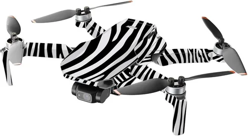 Vista 2 de MightySkins - Compatible con DJI Mini 2 Dron portátil - Black Zebra Funda protectora de vinilo duradera y única Fácil de aplicar, quitar