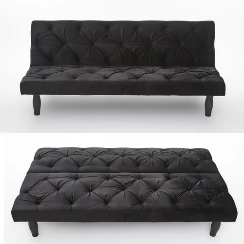 Vista 3 de Sofá cama tipo futón, moderno, tapizado, plegable, para sala de estar compacta, sofá reclinable de tela, para apartamentos pequeños, espacios