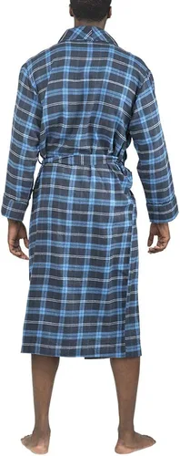 Vista 13 de NORTY Bata de baño suave de algodón cepillado para hombre, bata con cuello de chal, perfecta para baño, spa, dormitorio y más