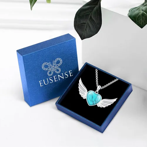 Vista 145 de Joyas de turquesa para mujeres y hombres de plata de ley 925 con colgante de urna para cenizas, collar con medallón de imagen, martillo de Thor