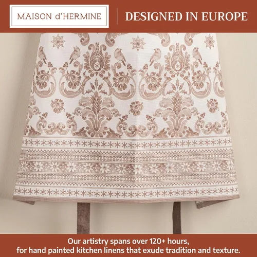 Vista 880 de Maison d' Hermine Delantales para mujer con bolsillo, 100% algodón (27.50 x 31.50 pulgadas)