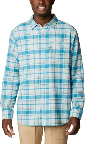 Vista 6 de Columbia Slack Tide Flannel Ls para hombre Cuadros Multi Guacamayo Azul