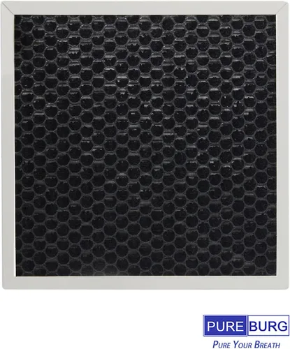 Vista 3 de PUREBURG Filtro HEPA de repuesto compatible con purificador de aire LAMPICK Cleaner-A6, paquete de 2 unidades H13 de carbón activado por filtración