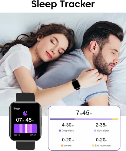 Vista 6 de Relojes inteligentes para mujeres y hombres con Bluetooth llamadas telefónicas compatibles con teléfonos iPhone/Android, monitor de ritmo cardíaco