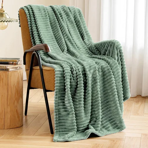 Vista 16 de MIULEE Manta de forro polar, duradera, afelpada, extra suave, cálida, acogedora, manta de franela a rayas rojas burdeos para sofá, cama, 30 x 40
