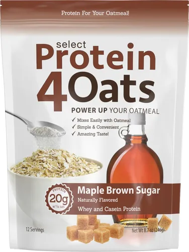 Vista 8 de PEScience Protein4Oats Protein for Oatmeal, Apple Cinnamon, 12 Servings