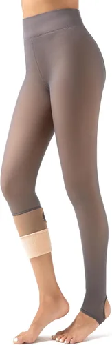 Vista 5 de Romastory Leggings cálidos de invierno para mujer, elásticos, térmicos, con forro polar, mallas gruesas