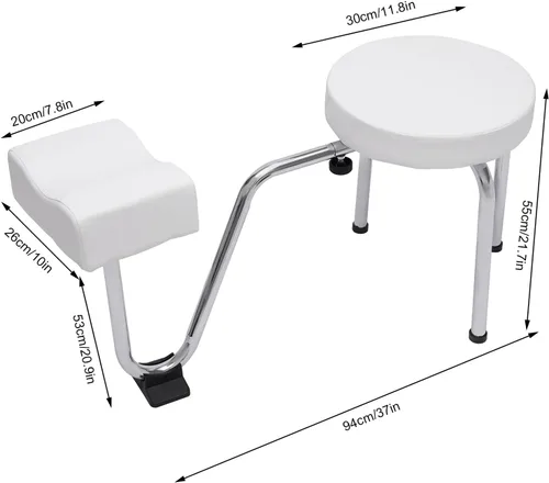 Vista 9 de Taburete portátil de pedicura para pedicura y salón de spa