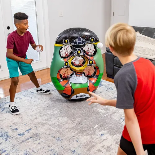 Vista 10 de Franklin Sports Juego Inflable de Lanzamiento de Objetivo para Niños - Juego Mini de Lanzamiento - Juego de Juguete Portátil para Interiores