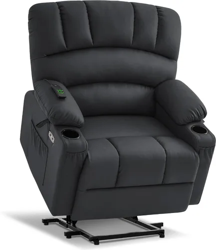 Vista 16 de MCombo Silla reclinable grande para ancianos altos, 7099 Negro