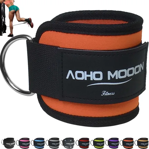 Vista 18 de AOHO MOOON Comfortable Adjustable Ankle Straps for Cable Machines Women, Gym Workout Leg Strap, Ankle Cuffs for Glute Workouts, Foot Straps for