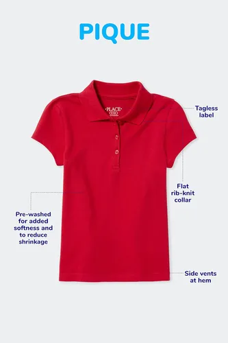 Vista 5 de The Children's Place Boys and Toddler Short Sleeve Pique Polo