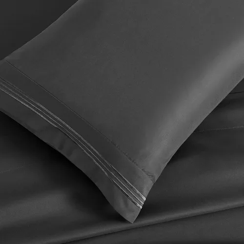 Vista 111 de Manyshofu Juego de sábanas de tamaño individual con bolsillos extra profundos, sábanas y fundas de almohada de 1800 hilos de lujo para hotel, juego