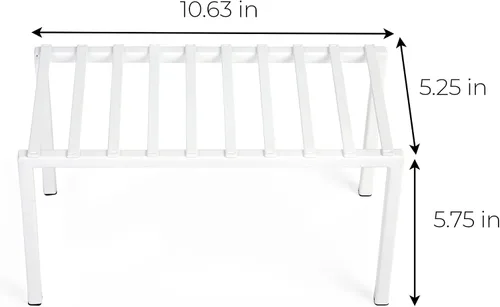 Vista 3 de Smart Design Estante de almacenamiento para gabinete de alta calidad, juego de 6, pequeño de 10.63 x 5.25 pulgadas, marco de metal de acero