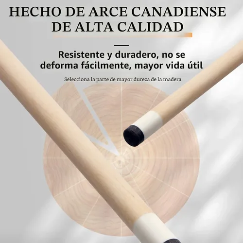 Vista 6 de Kmise Pool Cue Stick Set,4 Colors Canadian Maple Cue,Pool Sticks for Adults,Tacos de Billar 18 19 20 21oz for Beginner
