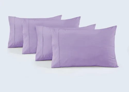 Vista 27 de Juego de 2 fundas de almohada 100 % percal de algodón, suaves y transpirables, tela ligera, tejido suave y aireado, para ella o él
