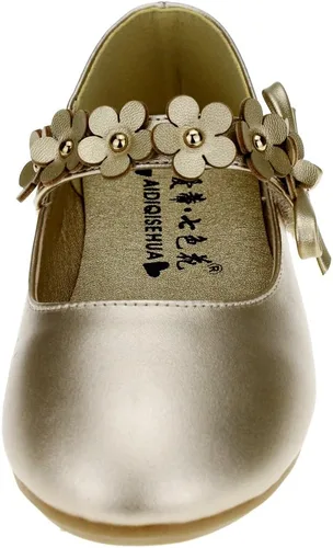 Vista 2 de Maxu Kids PU Flower Slip on Flats Fashion Oxford