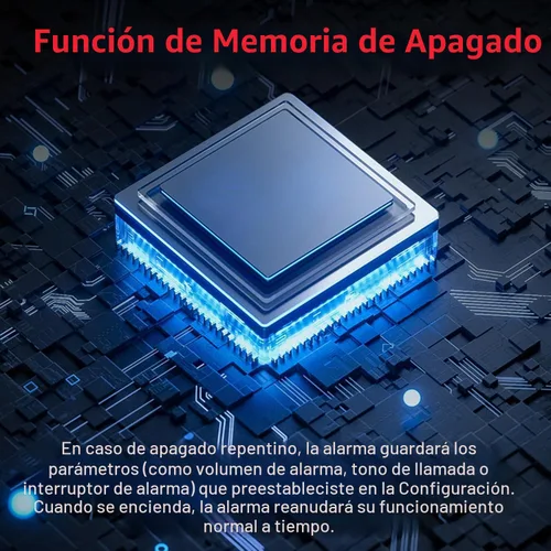 Vista 7 de Alarma de sirena inteligente WiFi: Sonda de 100 db, control de aplicación, alarma antirrobo inalámbrica, compatible con Alexa