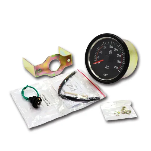 Vista 7 de Motor Meter Racing Universal Diesel Engine 85mm 3-3/8" Tacómetro para Alternador Terminal W 4000 RPM Dial Negro en Salpicadero 12/24 Volt Esfera