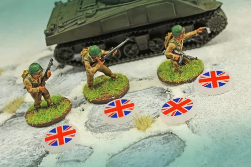 Vista 2 de LITKO Fichas de juego de guerra en miniatura de la Segunda Guerra Mundial, Guerra de invierno, piezas de juego, compatibles con Bolt Action, paquete