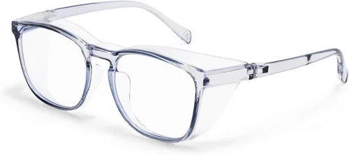 Vista 10 de Gafas de seguridad anti niebla para mujeres y hombres, TR90, lentes de bloqueo de luz azul, transparentes, antiarañazos, protección UV, marco