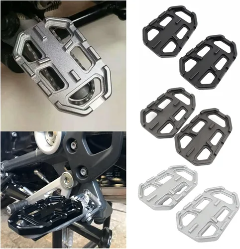 Vista 2 de Estriberas anchas CNC Billet para pedales compatibles con BMW F750GS F850GS G310GS R1200GS S1000XR R Nine T Scrambler R Nine T Urban/GS