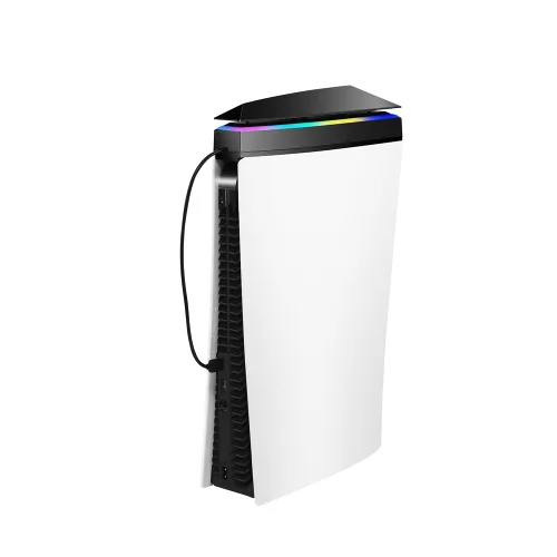 Vista 3 de for PS5 Host Cooling Fan Top Cooler with USB Ports, Adjustable 3 intensity, RGB LED Light, Efficient Cooling System for PS5 Optical Drive Version