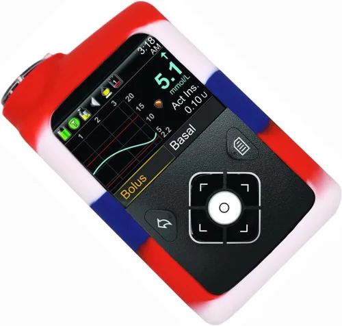 Vista 5 de Medtronic Minimed Premium - Funda suave de silicona para bomba de insulina 530G/630G/640G/670G/770G/780G, color sólido, azul