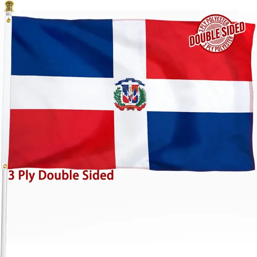 Vista 20 de Bandera de Nicaragua de 3 x 5 pies para exteriores, bandera nacional nicaragüense, bandera nacional nicaragüense, doble cara de 3 capas de poliéster