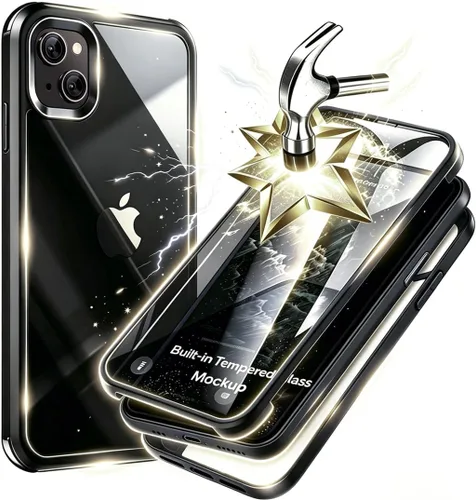 Vista 23 de Funda para iPhone 11 con protector de pantalla [vidrio templado 9H integrado], protección de cuerpo completo 360 de doble capa protectora