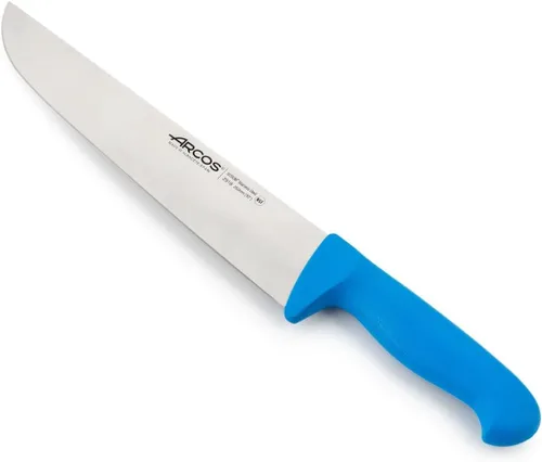 Vista 13 de Arcos Cuchillo de carnicero Range de acero inoxidable nitrum de 7 pulgadas. Cuchillo para carne. Mango azul de polipropileno. Sistema