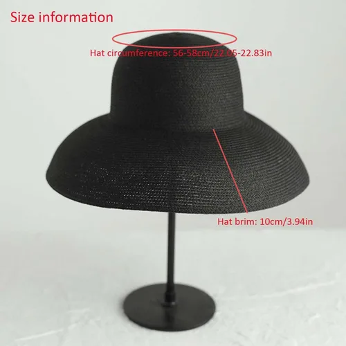 Vista 3 de Sombrero de paja de ala ancha para mujer, con protección UPF 50+ Beige