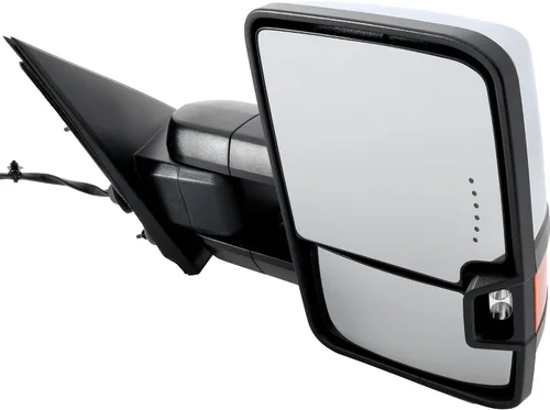 Vista 10 de Kool Vue - Espejo calefactable izquierdo para Chevrolet Silverado 1500 GMC Sierra 1500 2007-2013 plegable eléctrico con luz de señal y lámpara