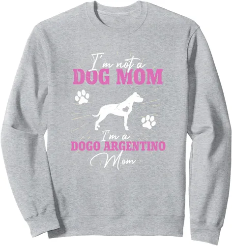 Vista 3 de Dogo Argentino Dog Mom Gifts for Women Dog Paw Mother's Day Sweatshirt