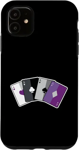 Vista 5 de Funda para iPhone 14 Asexual Ace Pride Flag