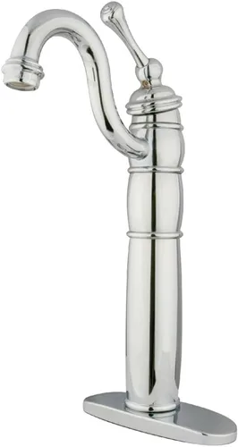 Vista 6 de Kingston Brass KB1428BL Heritage - Grifo para fregadero con placa de cubierta opcional, níquel cepillado