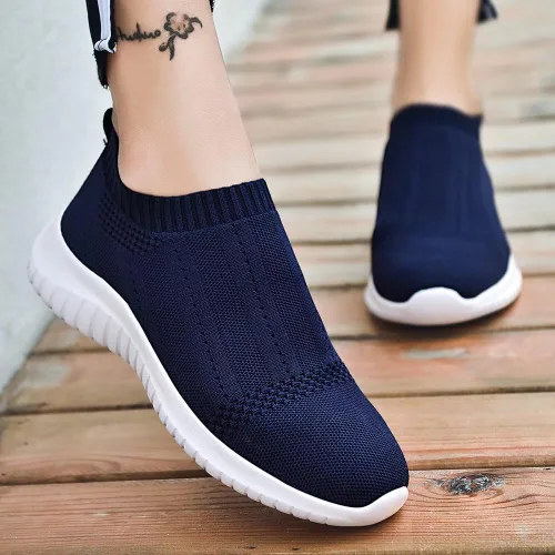 Vista 7 de Konhill - Zapato deportivo para caminar, ligero, deportivo, informal, para gimnasio, sin cordones, para mujer