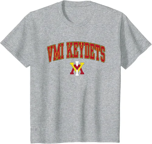 Vista 8 de Camiseta con licencia oficial de VMI Keydets Arch Over, Blanco