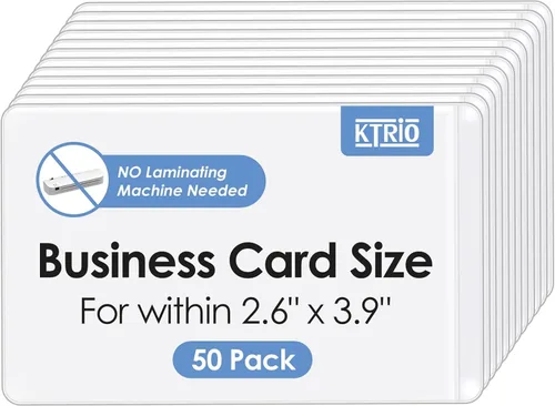 Vista 11 de KTRIO - Bolsas de laminación autoadhesivas 2.6 x 3.9 pulgadas, 30 bolsas, espesor de 10 mil, hojas laminadas autoadhesivas para tarjetas