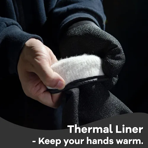 Vista 3 de KAYGO Guantes de trabajo térmicos impermeables con aislamiento – KG140W, guantes de invierno para condiciones frías para hombres y mujeres, mano