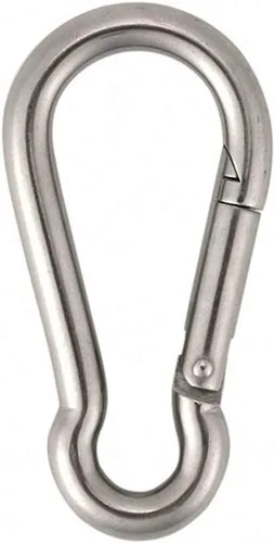 Vista 4 de Muelle para silla de hamaca, kit para colgar sillas de hamaca, ganchos de hamaca, acero inoxidable resistente con 2 mosquetones de gancho de resorte