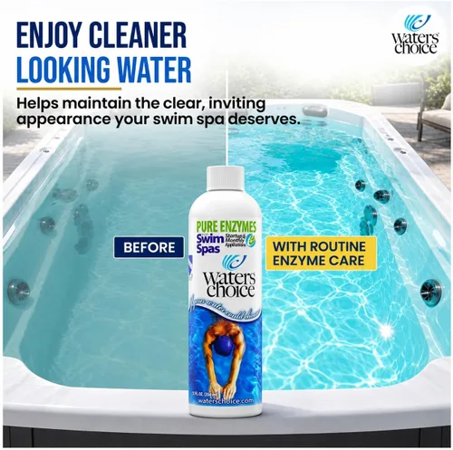 Vista 4 de Waters Choice Enzimas para spas de natación, tratamiento de agua de spa para spas de natación de 1000 a 2000 galones, específicamente formuladas