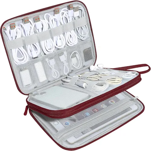 Vista 11 de CILLA Organizador de Electrónica para Viajes, Estuche Organizador de Cables de Viaje, Bolsa Compacta de Accesorios Electrónicos para Cable, Cordón